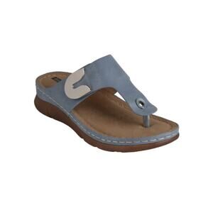 NEW GC Shoes Sam Hardware Comfort Slide Flat Sandals Blue Size 8M